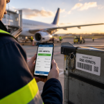 Airport asset tracking software used to scan and verify airport equipment with an Android mobile device and QR barcode during inventory.